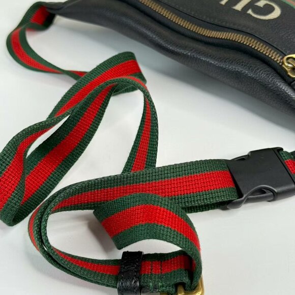 Gucci GG Logo Printed Bum Bag with Iconic Green & Red Stripes - Picture 7 of 8